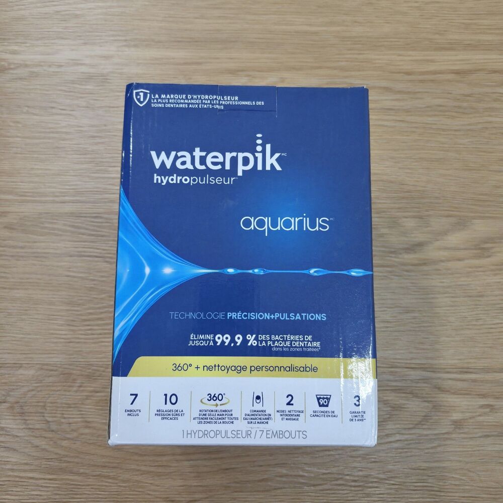 Waterpik WP-662 Aquarius Water Flosser Professional for Teeth Braces, Black